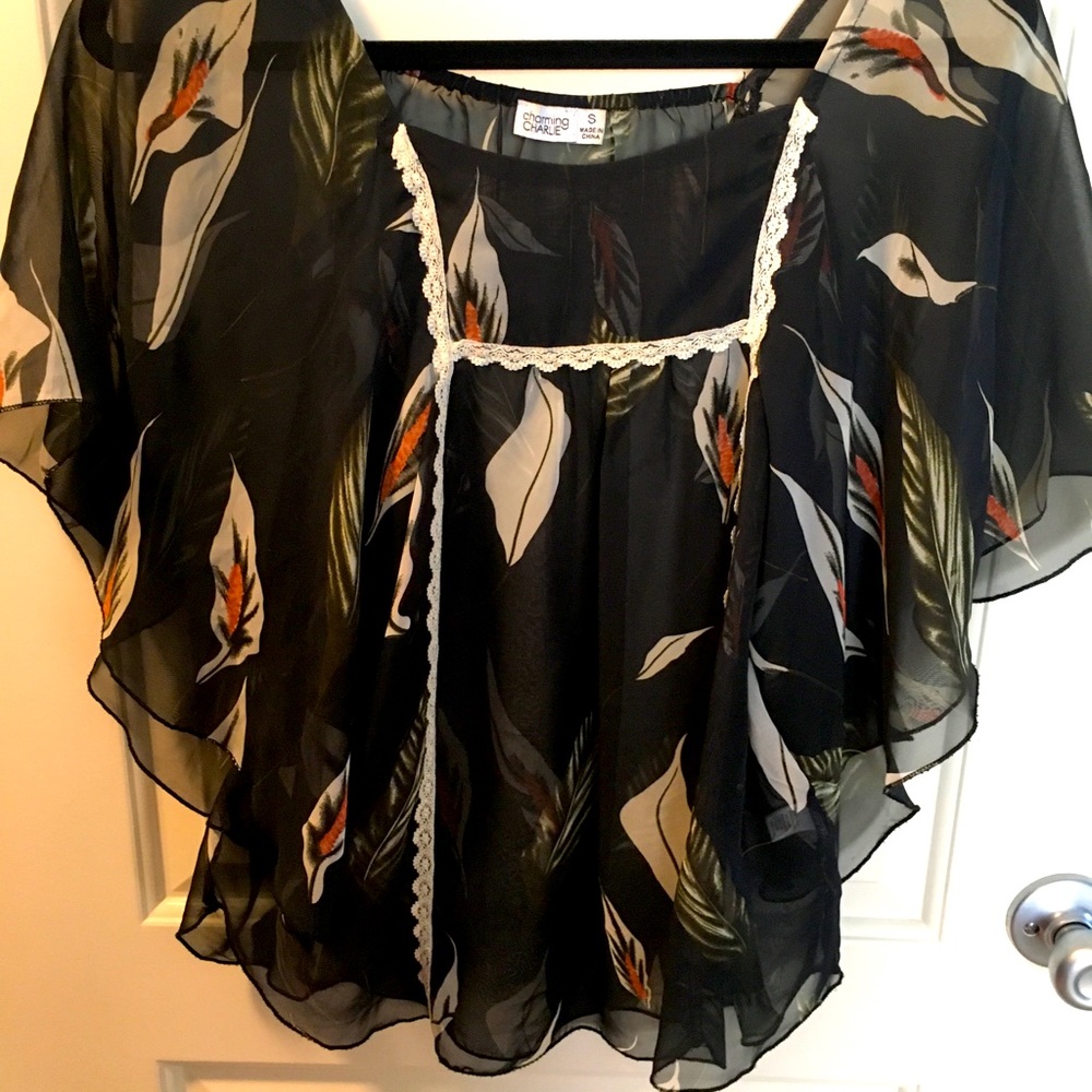 Charming Charlie sheer top